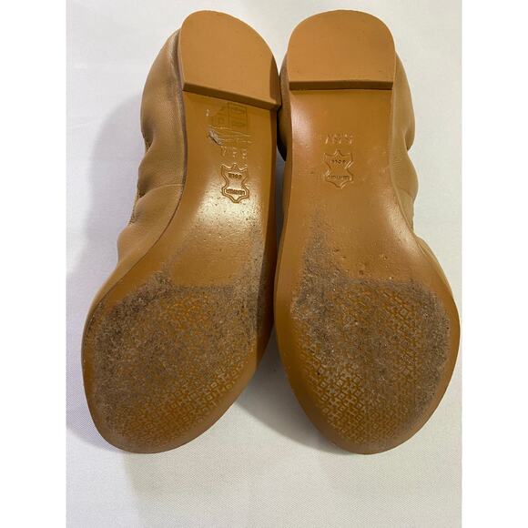 Tory Burch Jolie Ballet Flats – Royal Tan Nappa Leather, Women’s Size 5.5M - Picture 2 of 8